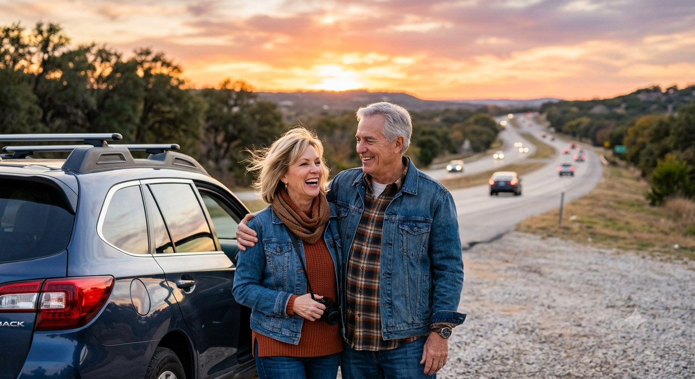 Happy senior couple over 60 finding love online via Senior Dating In My Area